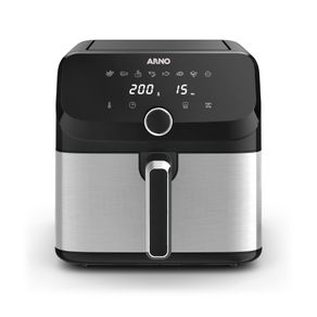 Fritadeira sem Óleo Airfryer Arno Mega 7,5L Digit Inox AFD7