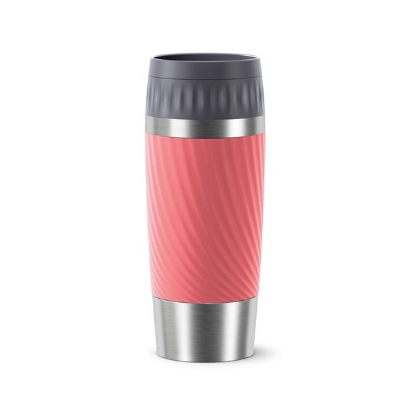 Copo Térmico com Tampa Tefal Easy Twist Rosa 360ml