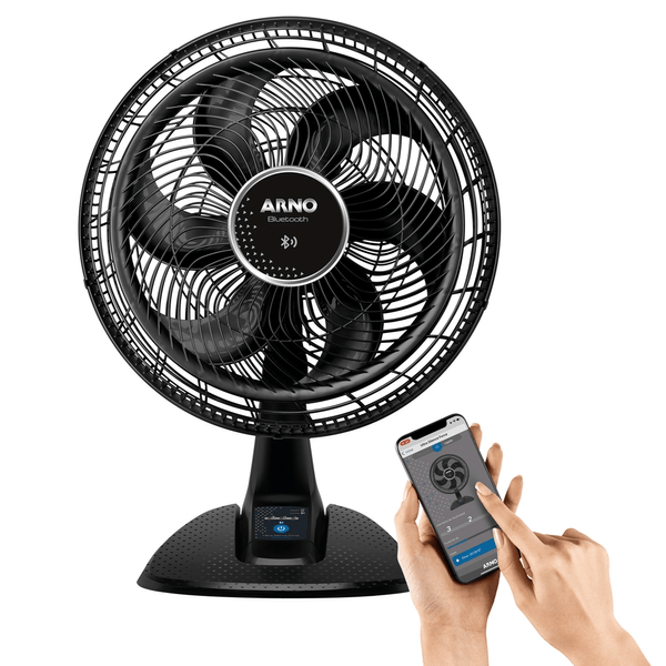 Ventilador de Mesa 40cm Arno Bluetooth, 6 PÁS, 126W VDBT Ventilador Arno Ultra Silence Force Bluetooth - 220V