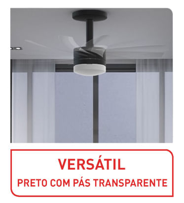 VERSÁTIL PRETO COM PÁS TRANSPARENTES