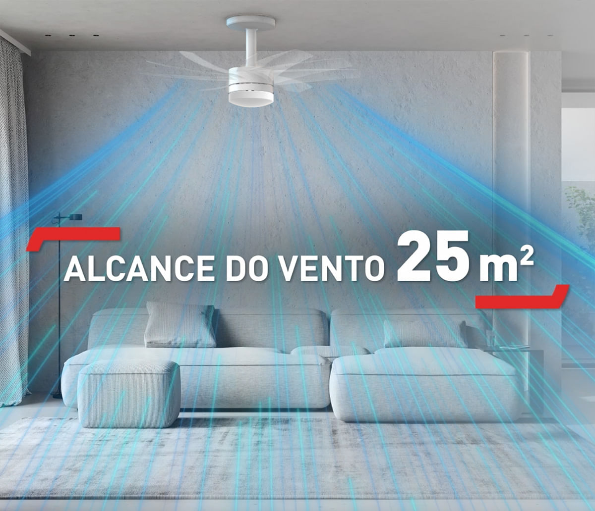 Alcance do vento 25m2